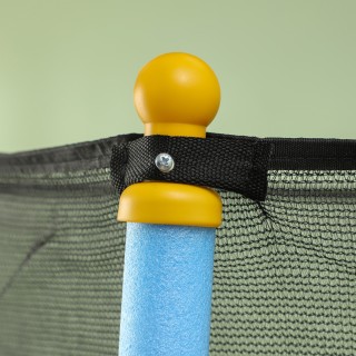 HOMCOM  Τραμπολίνο για Παιδιά με Δίχτυ Ασφαλείας και Επενδυμένους Σ...