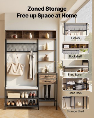 VEVOR Πολυλειτουργικό Έπιπλο Εισόδου, Κρεμάστρα-Παπουτσοθήκη με Πάγ... VEVOR Πολυλειτουργικό Έπιπλο Εισόδου, Κρεμάστρα-Παπουτσοθήκη με Πάγ...