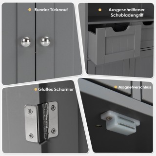 Ντουλάπι Δαπέδου με 2 Συρτάρια & Ράφια 60 x 30 x 109 cm Γκρι JV122... Ντουλάπι Δαπέδου με 2 Συρτάρια & Ράφια 60 x 30 x 109 cm Γκρι JV122...