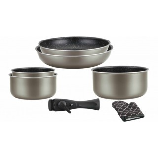 Herzberg Σετ Μαγειρικών Σκευών 7 τεμαχίων με επικάλυψη από πέτρα κα... Herzberg Σετ Μαγειρικών Σκευών 7 τεμαχίων με επικάλυψη από πέτρα κα...