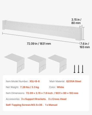 VEVOR Καλύμματα Θερμαντικών Σωμάτων Βάσης 1831 mm - Ατσάλινη Κατασκ... VEVOR Καλύμματα Θερμαντικών Σωμάτων Βάσης 1831 mm - Ατσάλινη Κατασκ...