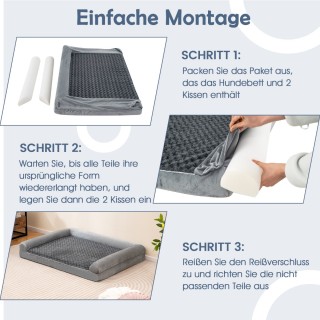 Costway Ορθοπεδικό Κρεβάτι/Καναπές για Μεγάλα & Μεσαία Σκυλιά με Μα...