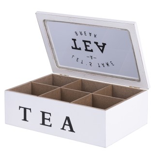 Galileo Κουτί αποθήκευσης τσαγιού και αφεψημάτων 24x16x8 cm  με 6 ε...