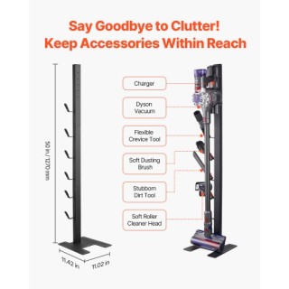 VEVOR Βάση Στήριξης Σκούπας Dyson με 6 Γάντζους XCQZJDSLSFG6GHJRQV0