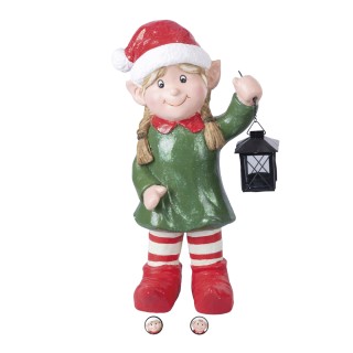 Galileo Ξωτικό Χριστουγέννων με φανάρι για κερί ρεσώ από πολυρεζίνη...