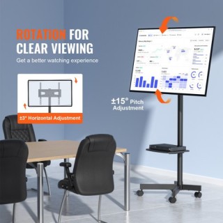 VEVOR Κινητή Βάση Τηλεόρασης με Ρόδες για 23-60 ίντσες, Ρυθμιζόμεν... VEVOR Κινητή Βάση Τηλεόρασης με Ρόδες για 23-60 ίντσες, Ρυθμιζόμεν...