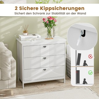 Πολυλειτουργική Συρταριέρα Αποθήκευσης με 3 Συρτάρια από MDF 80 x 4... Πολυλειτουργική Συρταριέρα Αποθήκευσης με 3 Συρτάρια από MDF 80 x 4...