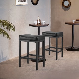 VEVOR Σετ Δύο Μαύρα Μπαρ Σκαμπό 62εκ από PU Δέρμα με Μεταλλικά Πόδι... VEVOR Σετ Δύο Μαύρα Μπαρ Σκαμπό 62εκ από PU Δέρμα με Μεταλλικά Πόδι...