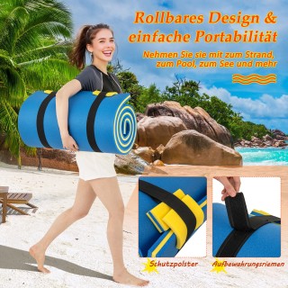 Costway Πλωτό στρώμα νερού από ανθεκτικό σε σκίσιμο αφρό XPE, έως 4...