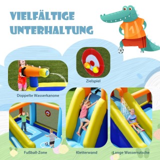 Costway  Φουσκωτό τραμπολίνο με φυσητήρα, τεράστια φουσκωτή νεροτσο...