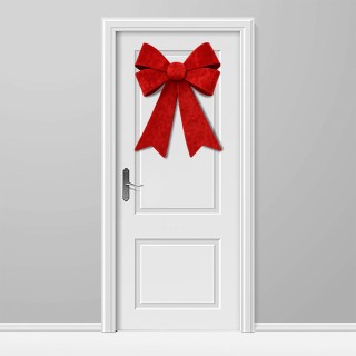 BAKAJI Χριστουγεννιάτικο Στεφάνι Πόρτας 45x60εκ Κόκκινο Διακόσμηση ...