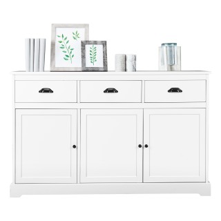 Costway Λευκός Μπουφές με 3 Συρτάρια και 3 Πόρτες HW66311WH+