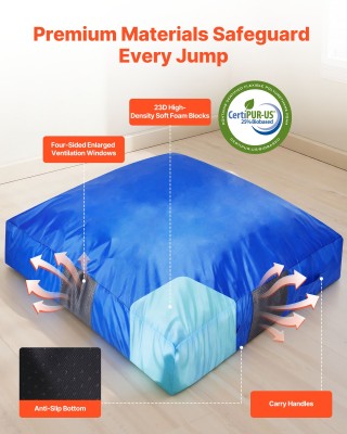 VEVOR Μαξιλάρι Προσγείωσης 1500x1500mm με Αφρώδη Κυβικά & Πλενόμενο...