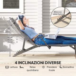 Outsunny Σετ 2 Πτυσσόμενες Καρέκλες Κήπου με Ρυθμιζόμενη Πλάτη σε 4... Outsunny Σετ 2 Πτυσσόμενες Καρέκλες Κήπου με Ρυθμιζόμενη Πλάτη σε 4...