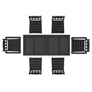 Σετ Τραπεζαρίας Εξωτερικού Χώρου 7 Τεμαχίων VEVOR, Μαύρο LTCZYHSSL... Σετ Τραπεζαρίας Εξωτερικού Χώρου 7 Τεμαχίων VEVOR, Μαύρο LTCZYHSSL...