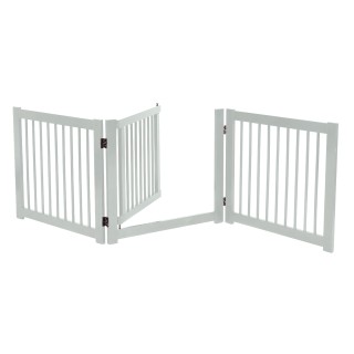 Costway Πτυσσόμενο 3-τμηματικό φράγμα για σκύλους με πόρτα από ξύλο... Costway Πτυσσόμενο 3-τμηματικό φράγμα για σκύλους με πόρτα από ξύλο...