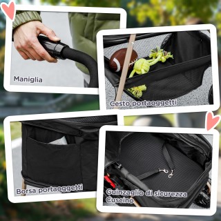 PawHut Πτυσσόμενο Καροτσάκι για Σκύλους 3 σε 1 με Τσάντα Μεταφοράς ... PawHut Πτυσσόμενο Καροτσάκι για Σκύλους 3 σε 1 με Τσάντα Μεταφοράς ...