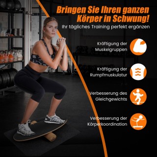 Costway Σετ Ισορροπίας με Σανίδα και Ρολό από Φελλό για Αποτελεσμα... Costway Σετ Ισορροπίας με Σανίδα και Ρολό από Φελλό για Αποτελεσμα...