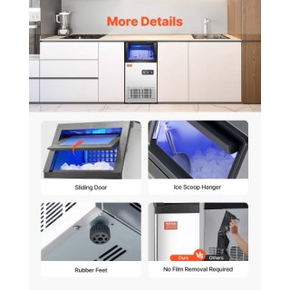 VEVOR Εμπορική Παγομηχανή Ελεύθερης Τοποθέτησης 120lbs/24H 36 Παγάκ... VEVOR Εμπορική Παγομηχανή Ελεύθερης Τοποθέτησης 120lbs/24H 36 Παγάκ...