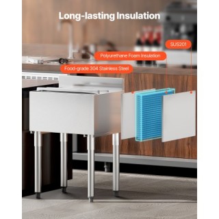 VEVOR Επαγγελματικός Κάδος Πάγου με Συρόμενο Καπάκι και Θήκες Μπουκ... VEVOR Επαγγελματικός Κάδος Πάγου με Συρόμενο Καπάκι και Θήκες Μπουκ...