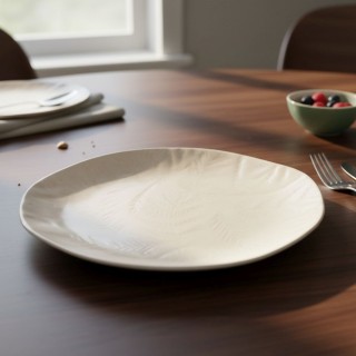 Villa DEste  Σετ 6τμχ  Δίσκος φρούτων από πορσελάνη διακόσμηση φύλλ...