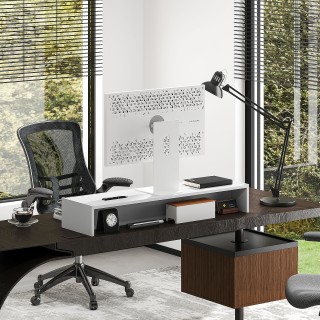 HOMCOM Βάση για Οθόνη με 2 Θήκες Αποθήκευσης από Ξύλο, 100x27x15 ε... HOMCOM Βάση για Οθόνη με 2 Θήκες Αποθήκευσης από Ξύλο, 100x27x15 ε...