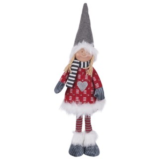 Galileo Χριστουγεννιάτικη κούκλα με μακριά πόδια και γούνα ύψους 48...