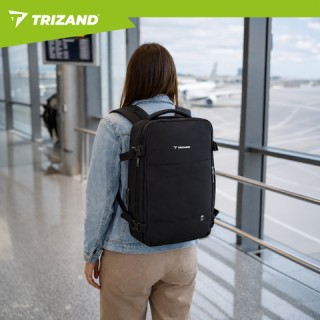 Trizand Σακίδιο Πλάτης Ταξιδιού 40 x 20 x 25 cm με USB, Μαύρο 27615 Trizand Σακίδιο Πλάτης Ταξιδιού 40 x 20 x 25 cm με USB, Μαύρο 27615