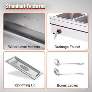 VEVOR Επαγγελματικός Ηλεκτρικός Θερμαντήρας Φαγητού 3*12Qt με Γυάλι... VEVOR Επαγγελματικός Ηλεκτρικός Θερμαντήρας Φαγητού 3*12Qt με Γυάλι...