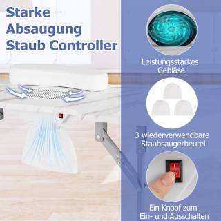 Costway Πτυσσόμενο Τροχήλατο Τραπέζι Μανικιούρ με Ηλεκτρικό Συλλέκτ... Costway Πτυσσόμενο Τροχήλατο Τραπέζι Μανικιούρ με Ηλεκτρικό Συλλέκτ...