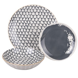 Villa DEste  Σετ πιάτων πορσελάνης 18 τεμαχίων για 6 άτομα διάφορα ...