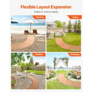 VEVOR Ξύλινο Καμπυλωτό Μονοπάτι Κήπου 8ft x 17in HXMZHYXD96177TWDLV0 VEVOR Ξύλινο Καμπυλωτό Μονοπάτι Κήπου 8ft x 17in HXMZHYXD96177TWDLV0