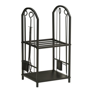 Outsunny Μεταλλική Ραφιέρα Ξύλων με 2 Ράφια και Εργαλεία (Φτυάρι, Σ... Outsunny Μεταλλική Ραφιέρα Ξύλων με 2 Ράφια και Εργαλεία (Φτυάρι, Σ...