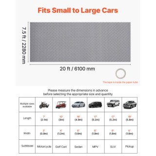 VEVOR Ρολό Δαπέδου Γκαράζ 2,28 x 6,1 m, PVC Αντιολισθητική Προστασί... VEVOR Ρολό Δαπέδου Γκαράζ 2,28 x 6,1 m, PVC Αντιολισθητική Προστασί...