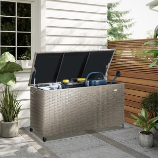 BAKAJI Κουτί Αποθήκευσης Κήπου Πολυρατάν Αδιάβροχο με 2 Ρόδες Κρέμ... BAKAJI Κουτί Αποθήκευσης Κήπου Πολυρατάν Αδιάβροχο με 2 Ρόδες Κρέμ...