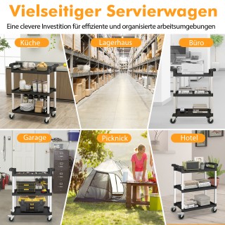 Costway  Καρότσι Μεταφοράς με Κλείδωμα Τροχών και Διπλές Λαβές - Μα...