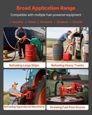 VEVOR Αντλία Μεταφοράς Καυσίμου 15 GPM 57 L/min, AC Ηλεκτρική Αντλί...