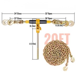 VEVOR Δέσμευσης Αλυσίδας με Καρυδάκια 5/16-3/8, 2 Τεμάχια με Αντοχή... VEVOR Δέσμευσης Αλυσίδας με Καρυδάκια 5/16-3/8, 2 Τεμάχια με Αντοχή...