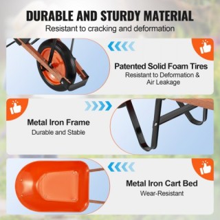 Καρότσι Κήπου VEVOR 330 lbs με Μία Ρόδα  FDL2LHYTC1JLDOIX6V0