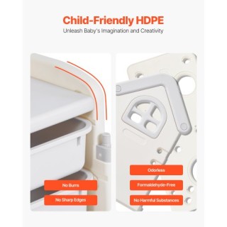 VEVOR Πολυλειτουργική Παιδική Μονάδα Αποθήκευσης με Ράφι και Κινητο... VEVOR Πολυλειτουργική Παιδική Μονάδα Αποθήκευσης με Ράφι και Κινητο...