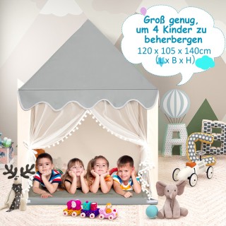 Costway Παιδικό Σπιτάκι Μεγάλο και Σταθερό με Βαμβακερό Στρώμα 120 ...