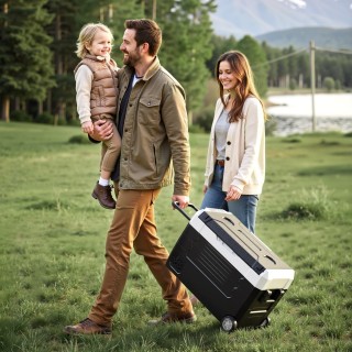 VEVOR Ηλεκτρικό Φορητό Ψυγείο Αυτοκινήτου 35L με Διπλή Ζώνη & Έλεγχ...