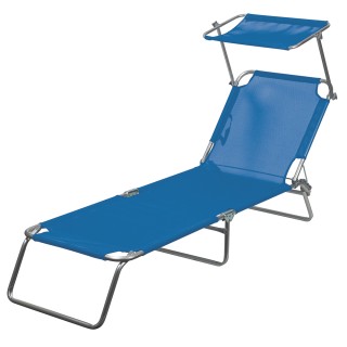 Galileo Πτυσσόμενη Αλουμινένια Ξαπλώστρα Παραλίας με Ρυθμιζόμενη Πλ...