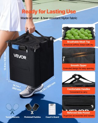 VEVOR Καρότσι συλλογής μπαλών τένις και pickleball, πτυσσόμενο, με ... VEVOR Καρότσι συλλογής μπαλών τένις και pickleball, πτυσσόμενο, με ...