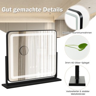 Costway Καθρέφτης Μακιγιάζ με LED Φωτισμό και 5x Μεγέθυνση - Ρυθμι... Costway Καθρέφτης Μακιγιάζ με LED Φωτισμό και 5x Μεγέθυνση - Ρυθμι...