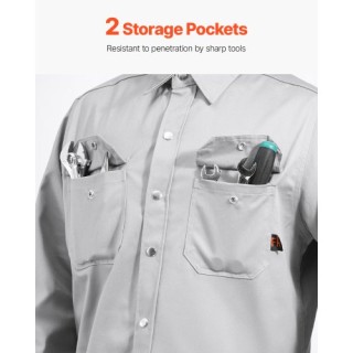 VEVOR Ανθεκτικό στη Φλόγα Μπουφάν Συγκόλλησης 7oz FR Βαμβάκι Μέγεθο...