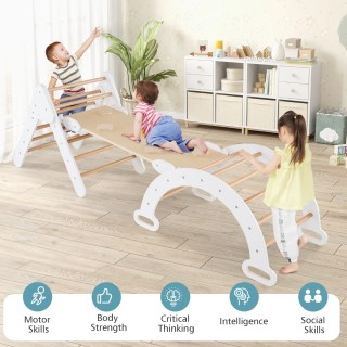 Σετ 3 Παιχνίδια Αναρρίχησης 98 x 40 cm- Λευκό TS10167HS Costway Σετ 3 Παιχνίδια Αναρρίχησης 98 x 40 cm- Λευκό TS10167HS Costway