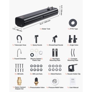 VEVOR  4 Γαλ Δεξαμενή Νερού Οροφής με Προστατευτικό Πάνελ  CDJSXZTK...