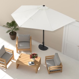 BAKAJI  Ομπρελόνι Ημισέληνος Τοίχου για Κήπο Εξωτερική Ομπρέλα Τοίχ...