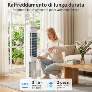 HOMCOM Εξατμιστικός Ψύκτης Αέρα, 3L Δοχείο, 48° Περιστροφή, 3 Ταχύτ... HOMCOM Εξατμιστικός Ψύκτης Αέρα, 3L Δοχείο, 48° Περιστροφή, 3 Ταχύτ...